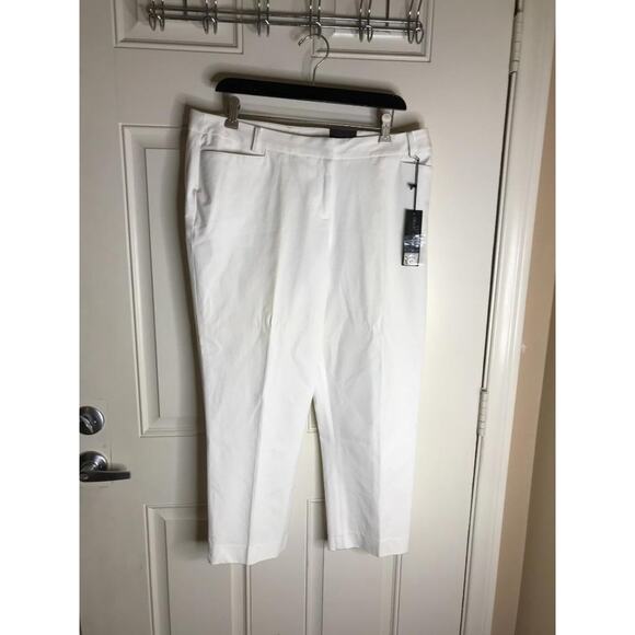 Lane Bryant Women's The Lena Moderately Curvy Fit Crop Pants White ~ Size 14 - Picture 1 of 6